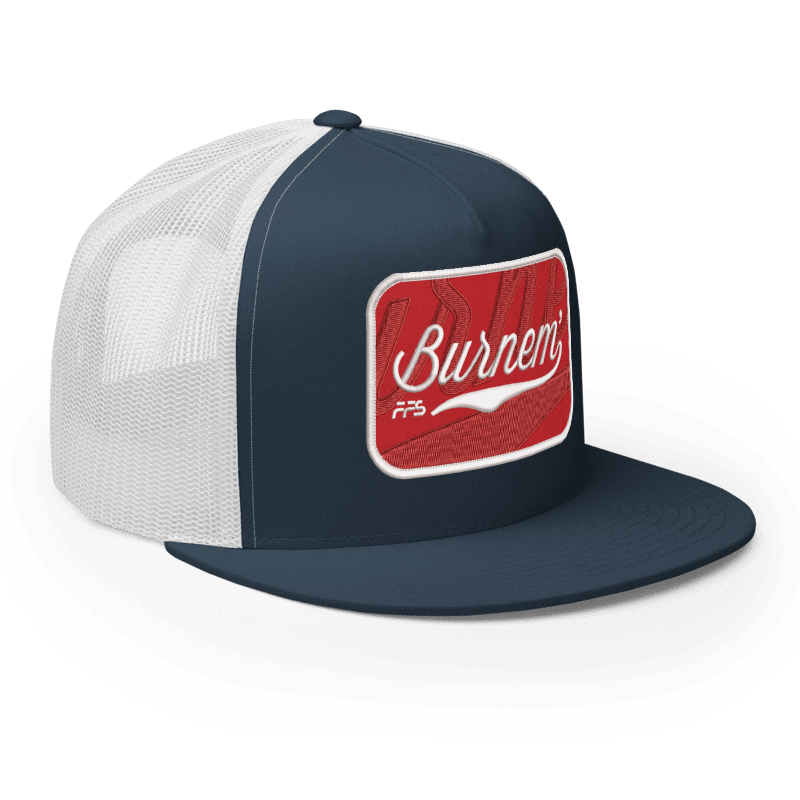 Burnem - Navy & White Snapback