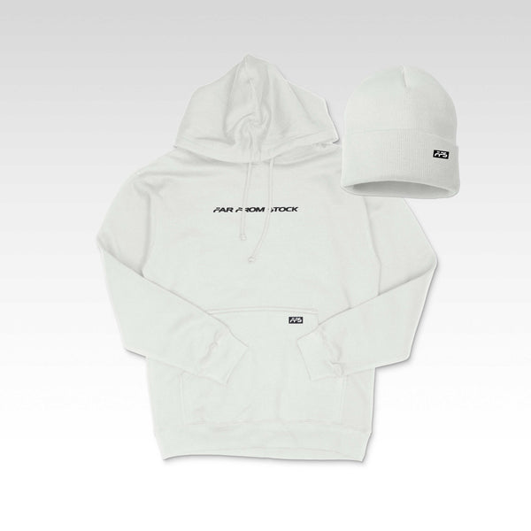 White Out Hoodie and Hat