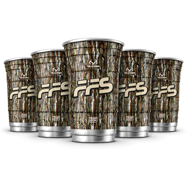 FFS Realtree Camo Metal Party Cups – 20 oz 5 Pack