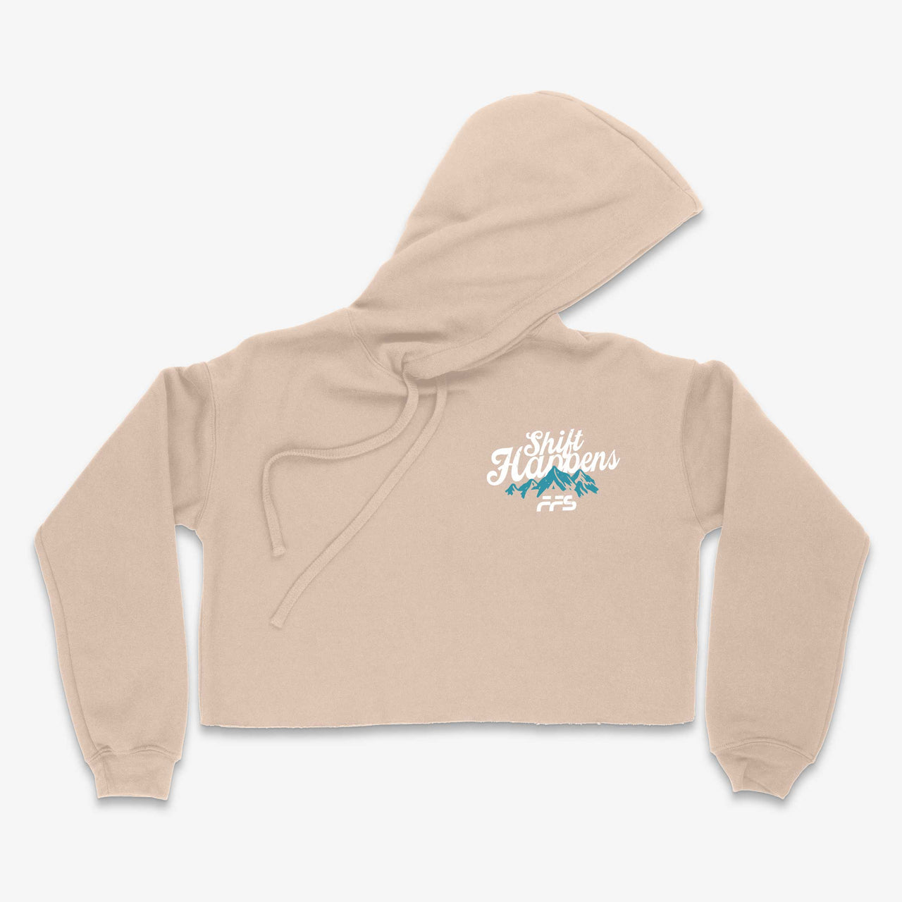 Shift Happens Dusty Crop Hoodie