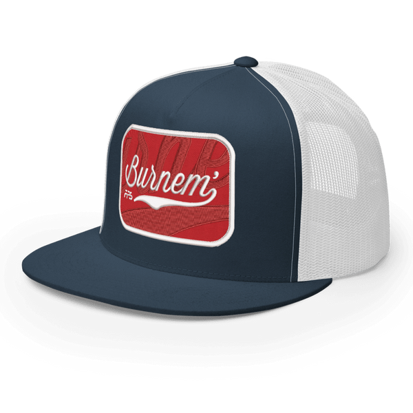 Burnem - Navy & White Snapback