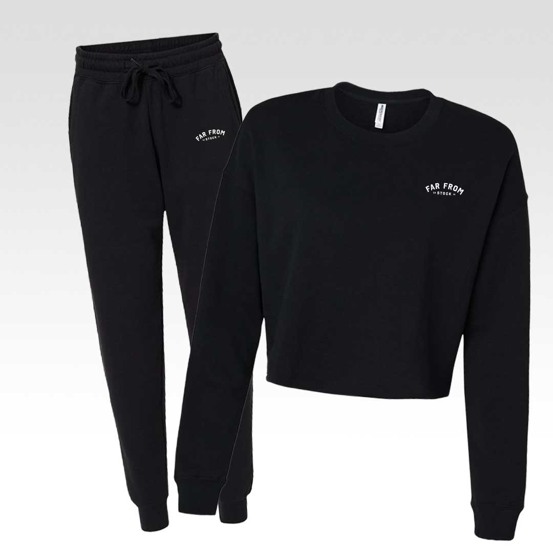 Women's Crop Sweatshirt and Comfy Joggers