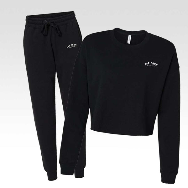 Women's Crop Sweatshirt and Comfy Joggers