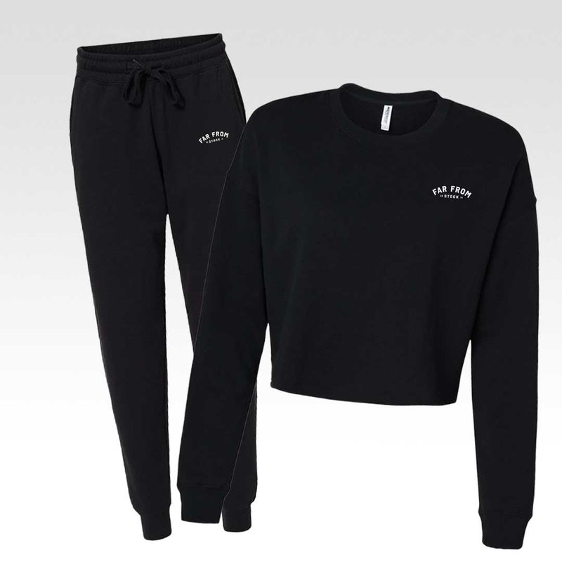 Women's Crop Sweatshirt and Comfy Joggers