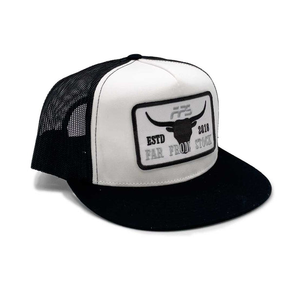 Cowboy Snapback - White & Black